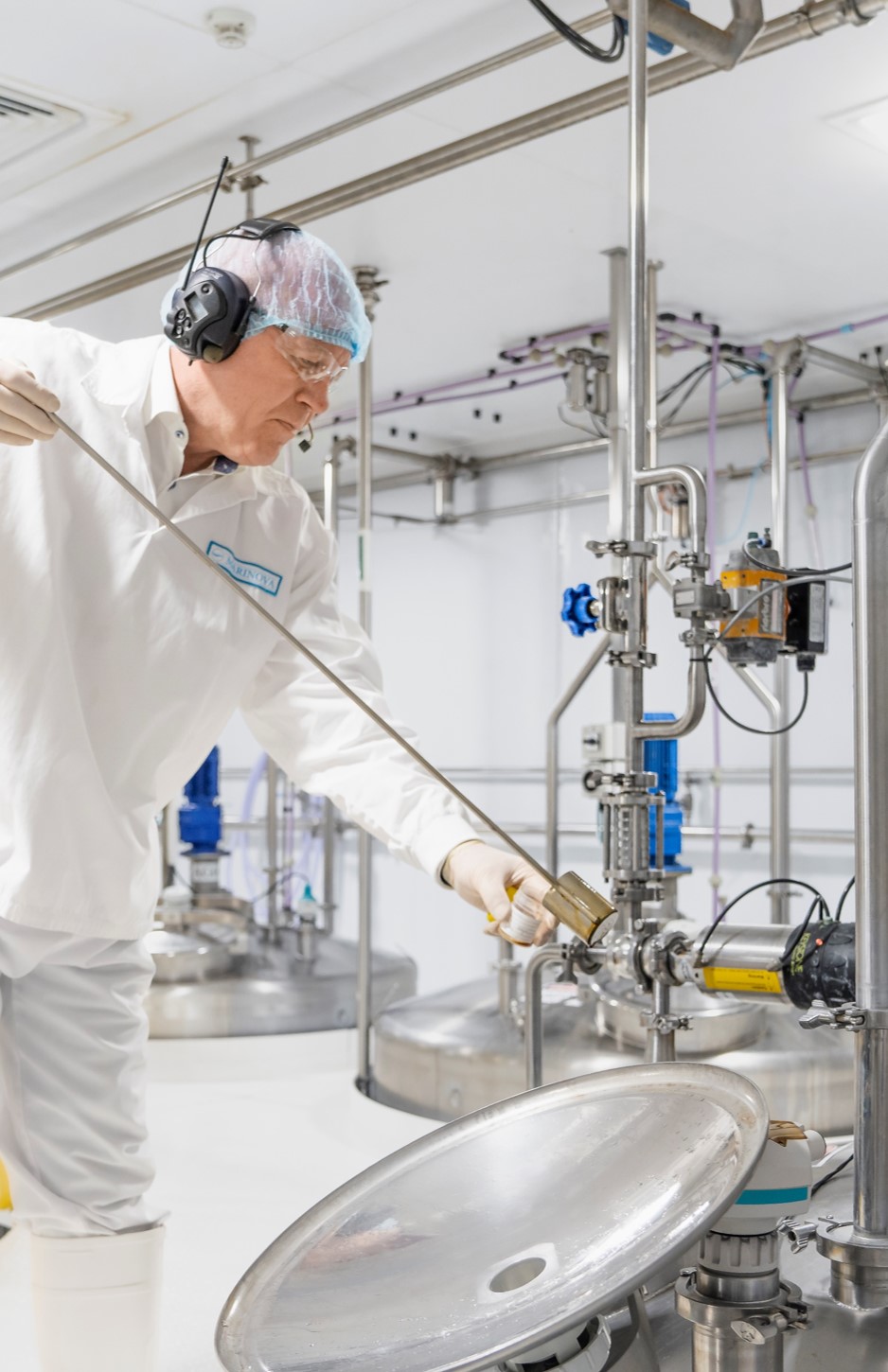 Marinova technician in the company's fucoidan extraction facility