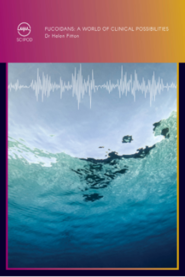 Underwater ocean image with audio graphic overlain