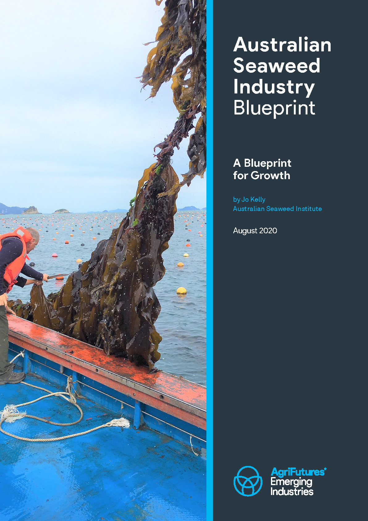 Front cover of the Australian Seaweed Industry Blueprint publication